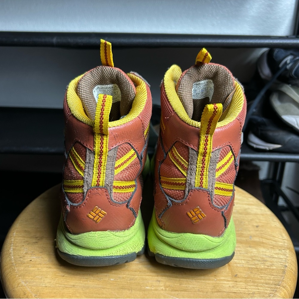 Columbia talus ridge orange brown yellow lace boots - Picture 4 of 7